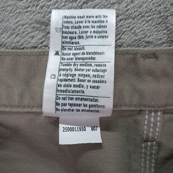 Carhartt Carpenter Pant Men 36x29, Tag 36x30 Dungaree Fit Canvas Beige B11 DES - Picture 15 of 15